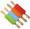 OKUMEYR Mini Silicone Non-Stick Rolling Pin with Wooden Handle Food-Grade Dough Roller for Baking Pastries Noodles Pizza Easy Clean Kitchen Tool for Home Bakers