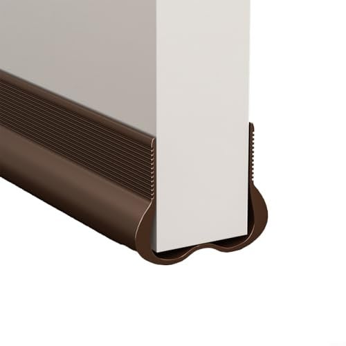 Draught Excluder, Bottom of Door Draft Seal Strip Self Sticky Under Door Draught Stoppers Door Bottom Windproof Waterproof Soundproof Strip for Noise Proof(Brown)