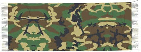 Grüner Militär-Schal, Camouflage, Kaschmir, Fransen-Schal, Damenmode, Schal, Wickeltuch, lange Decke, Dekoration für Herbst, Winter, weich, warm, Schwarz, Einheitsgröße