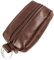 Charmoni - Portefeuille Homme - Porte Monnaie - Multi Poches - Double Zips - en Cuir véritable - pour Homme (1, Marron)
