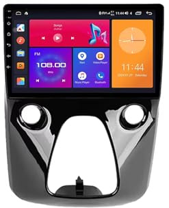 Android 9 Inch Touchscreen Car Radio Stereo for Peugeot 108/Toyota Aygo B40 2014-2021 with Carplay Android Auto GPS Navigation with BT WiFi USB Mirror Link FM Auto Parts(2+32G)