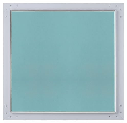 Plasterboard Access Panel - Inspection Hatch Revision Door - Tile Access Panel, Fuse Box Cover, Ceiling Panels & Loft Hatch - with White Aluminium Frame (600 X 600)