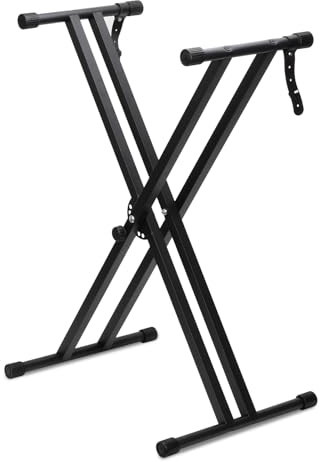 Dgddhjt Keyboardständer für E-Pianos,X-förmig Doppelstrebiger E-Piano Ständer mit Verriegelungsriemen und Schnellspannmechanismus,Keyboard Ständer verstellbar 32 cm bis 97 cm für 54 61 76 88 Tasten