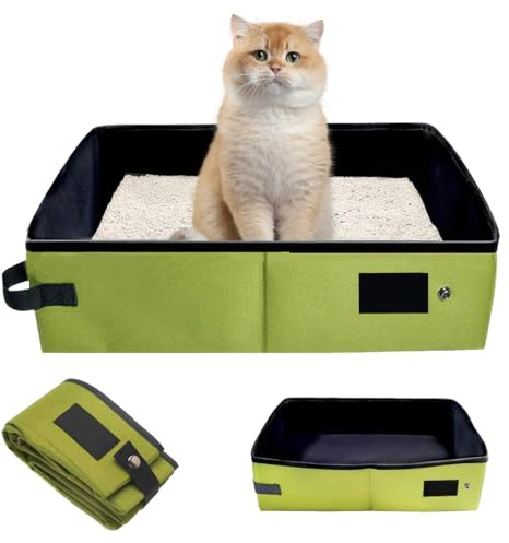 Bac à Litière Portable pour Chat, Bac à Litière Transportable Voyage
