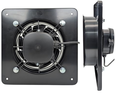 AirTech-UK Industrial Axial Extractor Fan 4 Pole Heavy Duty Low Noise Commercial Exhaust Ventilation Fan for Warehouse Garage Kitchen Restaurant 200mm (8)