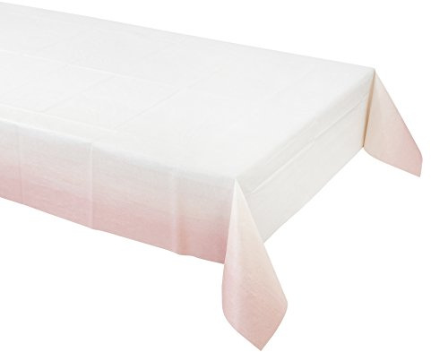 Talking Tables Nappe en Papier Rose Jetable, 180cm x 120cm, Design Ombré Pastel Élégant