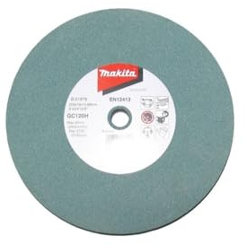 Makita B-51976 Schleifstein GC120H 205 x 19 x 15,88 mm, 1 Stück, für die Bearbeitung von NE-Metall, GC120H, EN12413, passend für Doppelschleifbock GB801