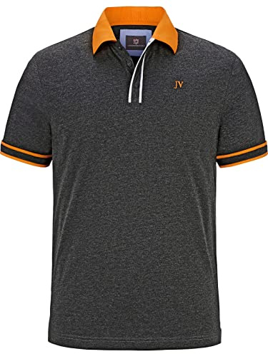 Jan Vanderstorm Herren Poloshirt Isfried Dunkelgrau, 5XL (XXXXXL) - 72/74