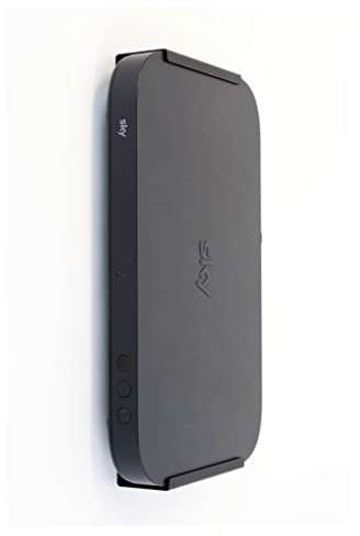 HIDEit Mounts Wall Mount for Sky Q, Black Steel Wall Mounting Bracket for Sky Q Box, Hide Your Sky Q Cable Box, Wall or VESA Mount