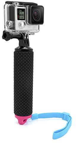 MyGadget Schwimmender Action Kamera Handler Stick - Rutschfester Handgriff Monopod Wasser Zubehör Kompatibel mit u.a. GoPro Hero 13 12 11 10 Xiaomi Yi - Pink