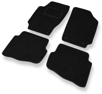 Mossa - Fußmatten Auto kompatibel mit Volkswagen Fox I (2003-2011) - schwarz Automatten Autoteppiche 1