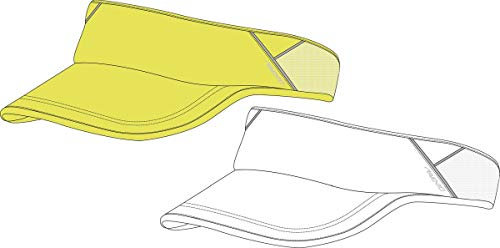 Avento Sport Fitness Visor Cap Sonnenschutz verstellbar bis 58cm neon-gelb