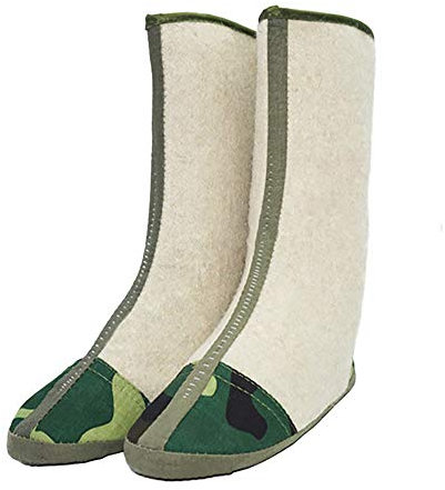 Insun Unisex Calze in Feltro per Stivali Scarpe Interne per Stivali in Gomma 1 Paia beige 1 39 EU