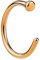 Piercingfaktor Fake Ring Piercing Nasenpiercing Nasenring Hoop Clip On Septum Tragus Helix Ohr Nase Lippe Intim Ohrpiercing Rosegold 1,0mm x 6mm