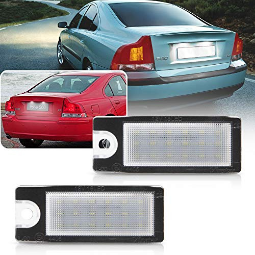 NSLUMO LED-Kennzeichenbeleuchtung für V70 I 00-07 XC70 01-07 S60 für | LED-Kennzeichenleuchte für V70 I 00-07, für XC70 I 01-07 Plug-and-Play OEM 9187153