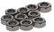 Dadi esagonali, M10 x 1,25 mm, filettatura grossa, in acciaio inox 304, confezione da 10