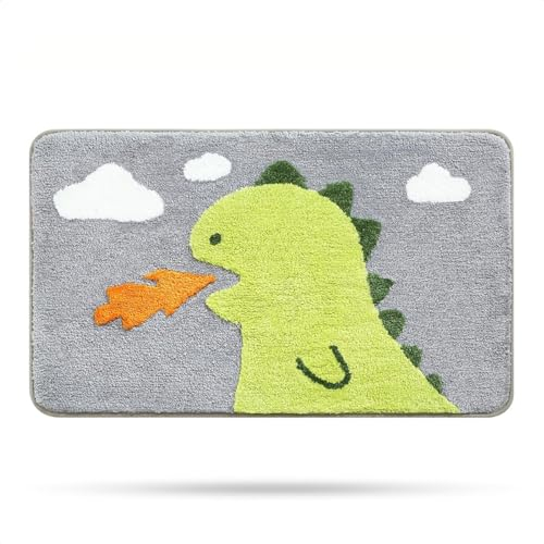 Niedlicher Badteppich Badematte für Badezimmer Rutschhemmender Weicher Badteppich für Duschen Niedlich Plüsch Mikrofaser Super-saugstark Plüschteppich für 40x60cm