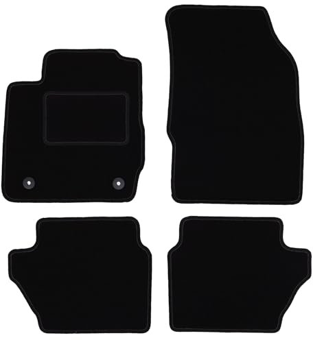 Wielganizator Automatte – Passend für Ford Fiesta MK7 Schrägheck 2011-2017 – Velours – Autozubehör - Auto Fußmatten – Fußmatte Auto – 4-teilig - schwarz