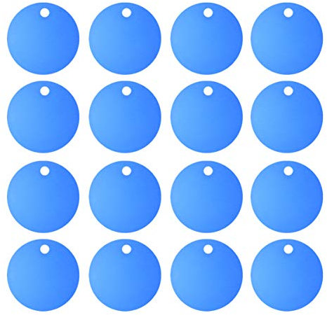 MILISTEN 16stücke Runde Aluminiumlegierung Haustier-id-tags Blanko Hundemarken Für Diy-gravur Leichte Und Langlebige Anhänger Für Hunde Welpen Und Dunkelblau