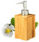 Oriental riverkit Distributeur Savon Liquide Bambou 225 ML à Pompe Lotion pour la Maison, la Salle de Bain, Le Restaurant, l'hôtel, la Salle de Bain - Bouteille Rechargeable avec Pompe en Acier