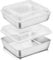TeamFar 9 Inch Square Cake Pan, Stainless Steel Square Baking Pans with Lid for Lasagna Cake Brownie, Healthy & Heavy Duty, Deep Wall & Smooth Edge, Dishwasher Safe, (2 Pans & 2 Lids)