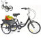 Futchoy Dreirad Für Erwachsene 20 Zoll 8 Geschwindigkeit 3 Rad Fahrrad Dreirad Pedal mit Warenkorb Schwarz Fahrrad mit Einkaufskorb Trike Bike Zahnräder Erwachsenendreirad für Senioren