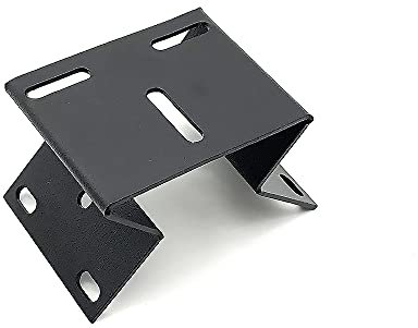 CCTV Video Surveillance Camera Mounting Bracket Vertical Wall Corner Right Angle Plate Supporting Holder Crane Metal Black White (Black Mount)