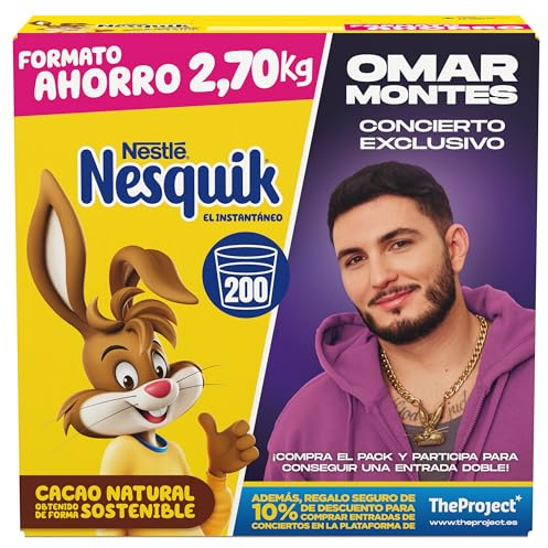 Nesquik NESTLÉ Instantáneo Cacao Soluble 2.7kg Estuche, 1 unidad, modelo surtido
