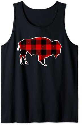 Bison Red Buffalo Plaid Yak Tier passende PJ Familie Geschenk Tank Top