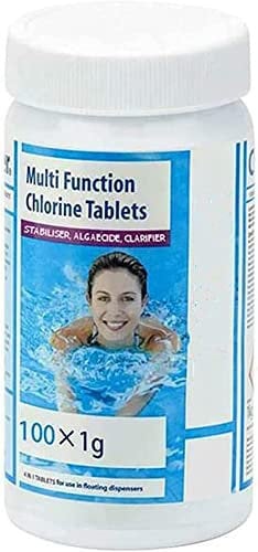 100 Pcs Chlorine Cleaning Tablets For Paddling Pool Multifunction Chlorine Tablets, Multi Functional Stain Cleaner Pool Effervescent Cleaning Tablets For Pool (1 bottle tablet)
