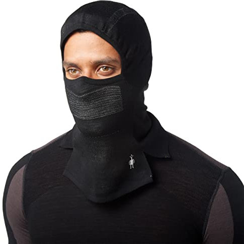 Smartwool Unisex Thermal Balaclava Intraknit Thermo-Merino-Sturmhaube, Black/White, One Size