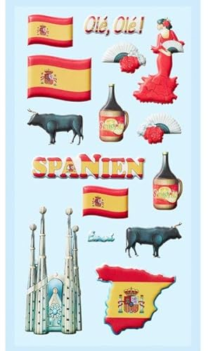 PAINT IT EASY NEU SOFTY 3-D Sticker/Aufkleber, Spanien, 1 Bogen