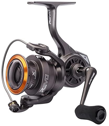 Abu Garcia Spinnrolle, Revo X Spinnrolle, Raubfischangeln, Süßwasserangler, Barsch, Hecht, Zander, Grau, 5.1:1 Übersetzung, robust & leicht, 7+1 Lager, 2000