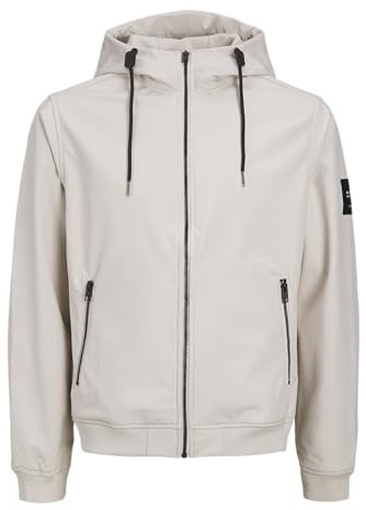 JACK & JONES Jjebasic Softshell Hood Noos Homme Jacket, Moonbeam, XL