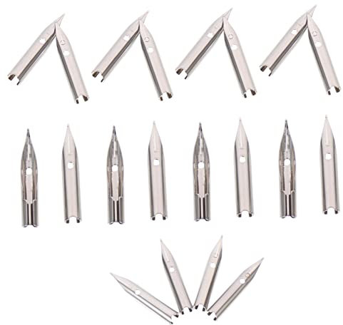 STOBOK 20pcs Set fountain pen spare drawing pen quill pen nibs signature pen fountain pen fine g- pen dip pen nibs writing pen Metal student pen steel