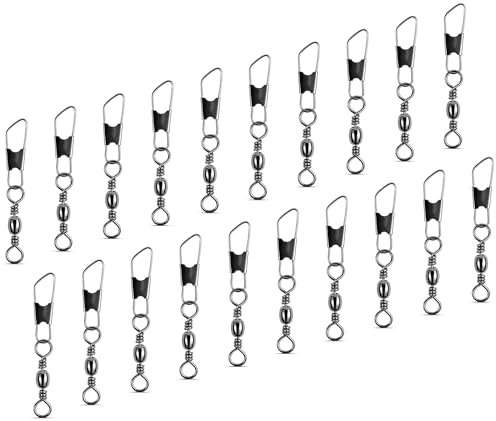 AMZfishing® Girello Classico con Snap | Girella da Pesca | Girella per la Pesca | Girella Set per la Pesca | Girella Dimensione 12 (20, e: #8)