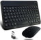 KeautFair Portable Wireless Bluetooth Keyboard and Mouse Set, QWERTY Layout Round Keys Dual Cordless Rechargeable 10“ Slim Cordless 1200DPI for Windows/iOS/Android PC/Laptop/iPad/Smartphone(Black)