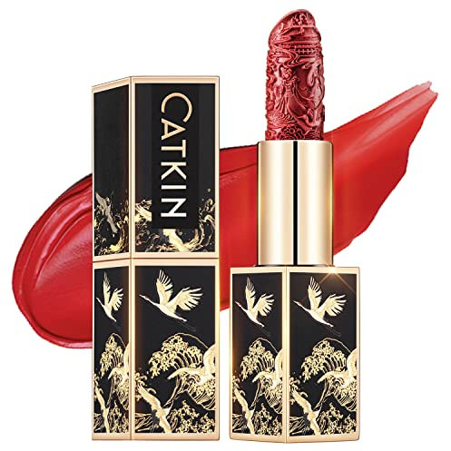 CATKIN Red Lipstick, Long Lasting, High Impact, Moisturizing Formula, enriched with Avocado Oil and Vitamin E, 3.2g