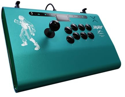 PDP Victrix Pro FS Playstation Fight Stick for PS4, PS5, PC, Durable Aluminum, Sanwa Denshi Buttons, Ergonomic Wrist Slope, Detachable Joystick, Tournament Grade for Fighting Games KOF Shun'ei