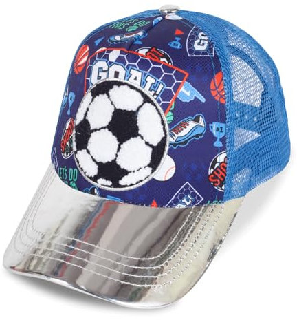 PinkSheep Kinder Baseballmütze niedlich Cartoon Fußball Jungen Baseballmütze Toddler Trucker Hut Jungen Hüte für Kinder im Alter von 5-12