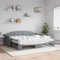 Cozynest Tagesbett Ausziehbar Bett mit Matratze Hellgrau 90x200 cm Stoff