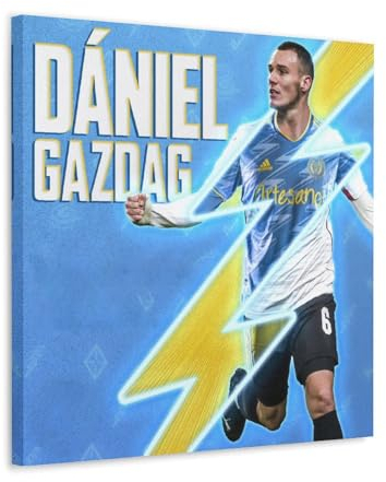 OqcEha Dániel Gazdag Poster, Fußballwelt-Legende, Sternenzimmer, ästhetischer Druck, Kunst, Wandgemälde, Leinwand, Geschenke, moderne Schlafzimmerdekoration, 30 x 30 cm