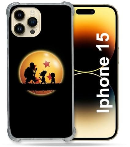 Cokitec Reinforced Case for iPhone 15 (6.1) Manga Dragon Ball Vintage