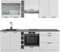 Vicco Küchenzeile Fame-Line, Weiß Landhaus/Weiß, 235 cm, AP Marmor