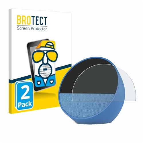 BROTECT Schutzfolie für Amazon Echo Spot 2024 | 2 Stück Entspiegelnder Displayschutz Made in Germany Matte Displayschutz-Folie Anti-Reflex Anti-Fingerprint Einfache Montage