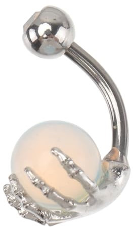 SAFIGLE 1Stk Nabelnägel acrylkugel orb ball bauchnabel piercings modeschmuck agn Ring aus Sterlingsilber Körper Nabelring aus Edelstahl dekorativer Bauchring Rostfreier Stahl