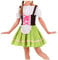 Halloween Witch Dress for Women Gothic Short Sleeved Dress Skirt Suit Clothes Medieval Rings Antique (Green-C, XL)