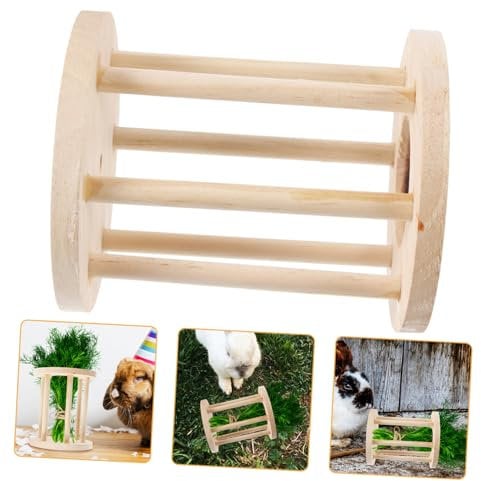 Milisten Hamster Heu-futterspender Aus Holz Einstellbarer Futterbaum Für Kaninchen Meerschweinchen Und Chinchillas Installieren Langlebig Und Stabil Im Käfig