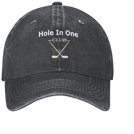 Berretto da Baseball Vintage Mazza da golf Hole In One Regalo per golfisti Cappellini da baseball per il giorno del golf Cappelli in denim lavato Cappello da baseball streetwear Cappello da cowboy