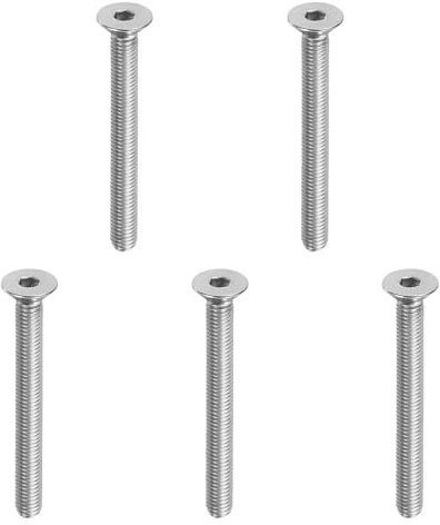 PATIKIL M8 x 70 Mm Viti a Testa Svasata Piatta, 5Pz Viti per Macchine Acciaio Inossidabile 304 18-8, Bulloni a Testa Svasata Piatta, Attacco Esagonale, Filettatura Completa, Grado 6.8